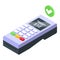 POs terminal icon isometric vector. Shop technology