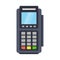 POS terminal vector icon in a flat style