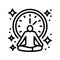 pose position yoga relax line icon vector illustration