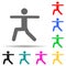 Pose, yoga multi color style icon. Simple glyph, flat  of yoga icons for ui and ux, website or mobile application