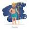 Poseidon. Greek gods. Vector illustration.