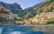 Positano and church from the sea