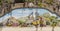 POSITANO, ITALY- JUNE, 14, 2019: POSITANO, ITALY- JUNE, 14, 2019: shot of a ceamic tile with a painting of the village