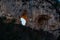 Positano - Scenic view on rock formation Montepertuso Il Buco in Positano and Praiano, Amalfi Coast, Campania, Italy, Europe.