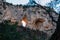 Positano - Scenic view on rock formation Montepertuso Il Buco in Positano and Praiano, Amalfi Coast, Campania, Italy, Europe.