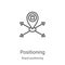 positioning icon vector from brand positioning collection. Thin line positioning outline icon vector illustration. Linear symbol