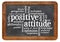 Positive attitude concept on blackboard