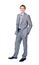 Positive businessman standing