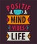 POSITIVE COFFEE MIND VIBES LIFE TYPOGRAPHY VINTAGE QUOTES STICKER POSTER BACKGROUND