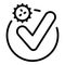 Positive covid test icon, outline style