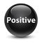 Positive glassy black round button