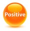 Positive glassy orange round button