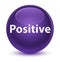 Positive glassy purple round button