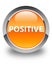 Positive glossy orange round button