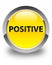 Positive glossy yellow round button