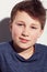 Positive about his future. Cropped portrait of a young preteen boy smiling against a white background.