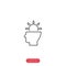 Positive Mind Vector Icon Business Management Related Vector Line Icon. Editable Stroke. 1000x1000 Pixel Perfect.