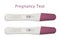 Positive and Negative Pregnancy Test