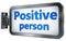 Positive person on billboard