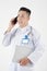 Positive Physician Talking on Phone