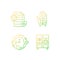 Positive progress in life gradient linear vector icons set