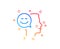 Positive thinking line icon. Communication sign. Vector