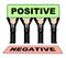 Positive Versus Negative Sign Depicting Reflective State Of Mind - 3d Illustration