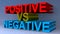Positive vs negative on blue