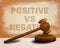 Positive Vs Negative Icon Depicting Reflective State Of Mind - 3d Illustration