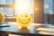 Positivity emoticon in the workplace. ai generative