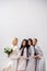 positivity, happy bride holding bouquet of