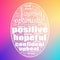 Positivity Hope Success Text Illustration Background Abstract