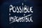 Possible vs. impossible, challenge concepts on blackboard