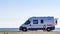 Possl van on beach, 5 January 2020, Mojacar Spain