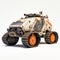 Post-apocalyptic Robot Vehicle With Orange Wheels
