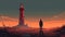 Post-apocalyptic Sunset: The Time Machine Lighthouse
