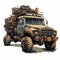 Post-apocalyptic Truck Illustration With Detailed Character Design