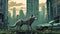 Post-apocalyptic Wolf: Comic Book-style Art Of Nature And Dystopian Realism