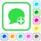 Post blog comment vivid colored flat icons icons