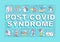 Post covid syndrome word concepts banner