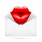 Post Envelope with Kiss