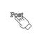 post and finger icon. Element of sosial media network icon for mobile concept and web apps. Thin line post and finger