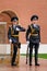 Post honor guard at the Eternal Flame in Moscow at the Tomb of the Unknown Soldier (Post number 1) in the