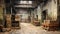 Post-impressionist Nobleman\\\'s Warehouse In Rural Russia