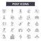 Post line icons, signs, vector set, linear concept, outline illustration