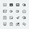 Post and mail related icons set