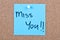 Post it note with miss you