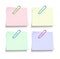 Post It Note Papers with Paperclips