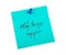 Post it note quote graphic with text -