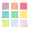 Post note stickers with shadow. Color sticky memos